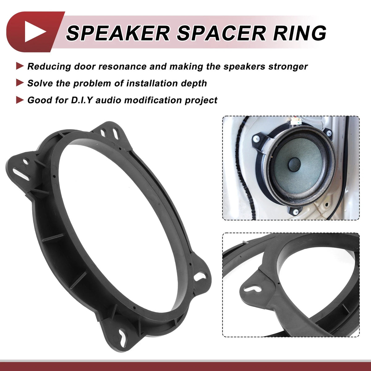 Speaker Spacer Ring Adaptor for Toyota Tundra 2007-2021 6"x9" 2 x Pcs