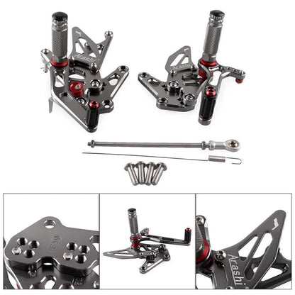 Rearsets Footpegs Footrests for Suzuki Hayabusa GSX1300R (1999-2023) Grey