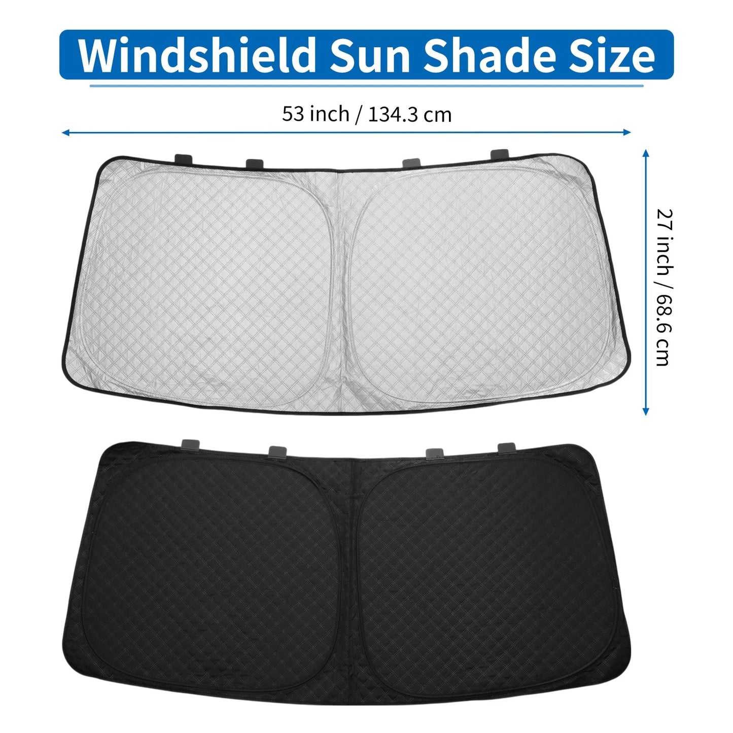 Car Window Cover for Honda N-BOX JF3/JF4 Aluminum Film Foldable Black (2017-2023)