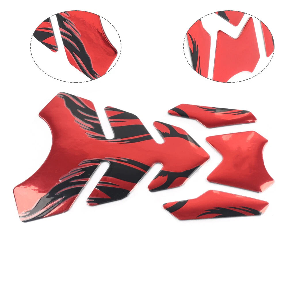 Red Fuel Gas Tank Pad Decals for Kawasaki Ninja 250 300 400 ZX10R Honda