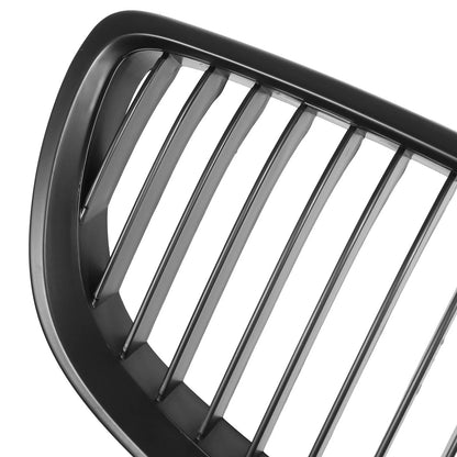 Front Kidney Grille for BMW E92 2 Door 2006-2010 - Dual Slat Matte Black