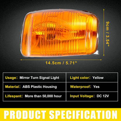 Front Side Mirror LED Turn Signal Light for Ford Transit (2015-2023)