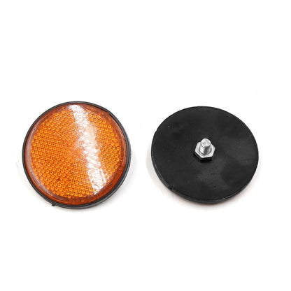 Reflector 15 Pcs 55mm Orange Black Plastic Round for Motorbike