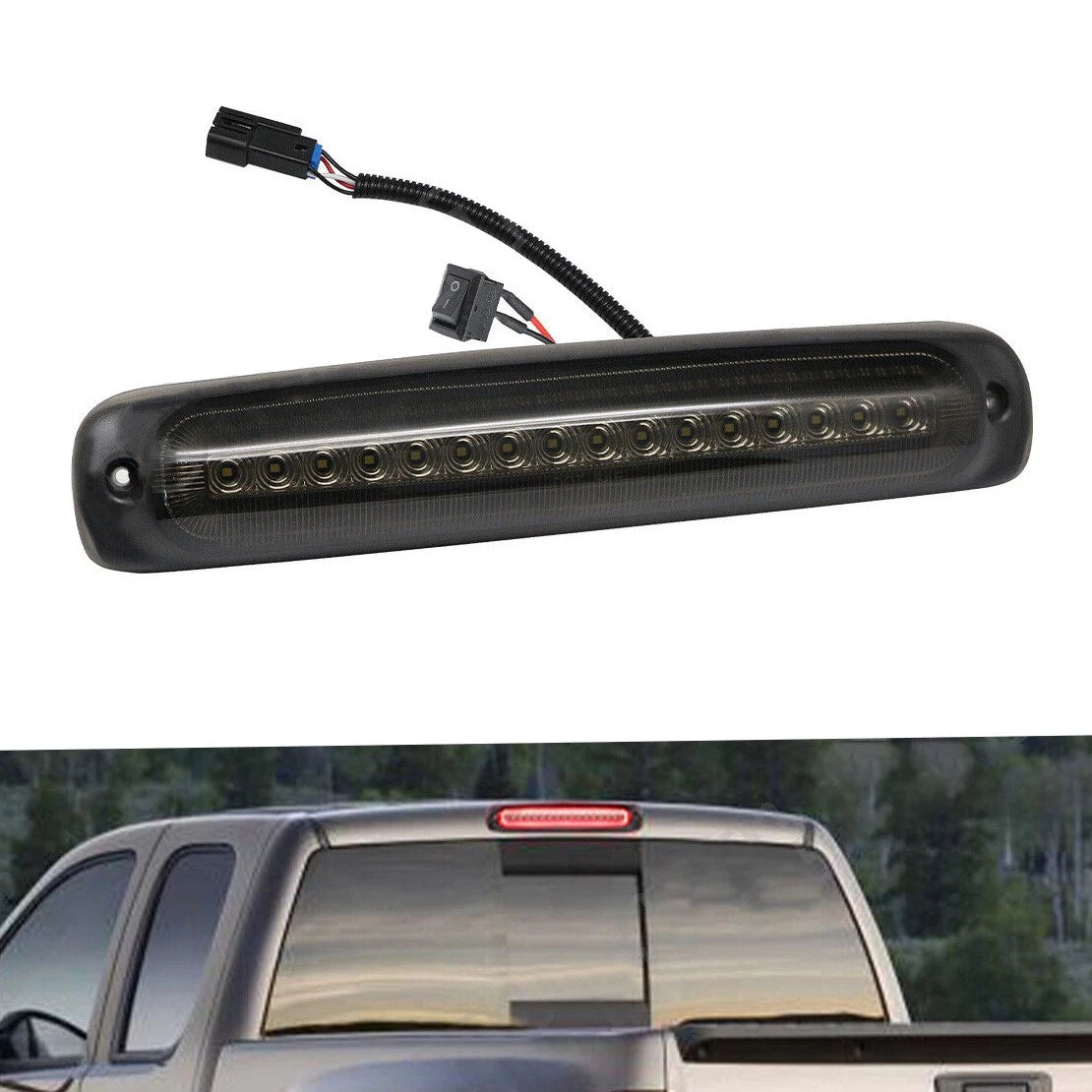 Smoke LED High Level Brake Light for Chevrolet Silverado GMC Sierra (2014-2023)
