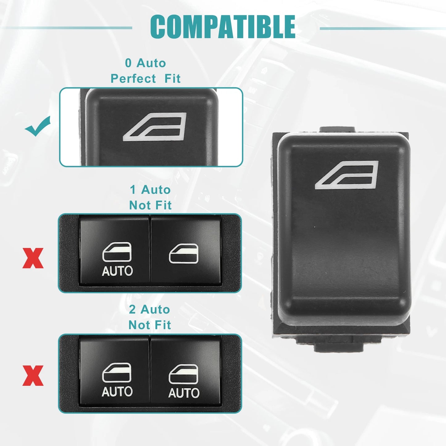 Passenger Power Window Switch for Volvo FH 12, 16, FL, FM, 10, NH, NL (85-06)