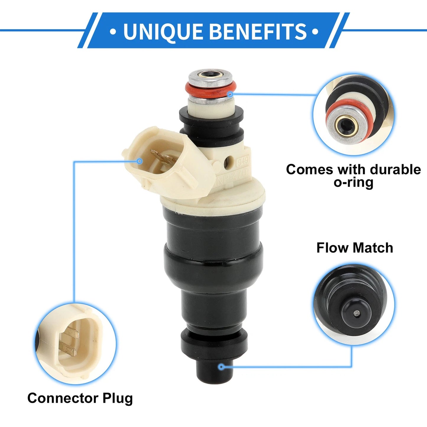 Fuel Injector for Suzuki Sidekick (1992-1998) 1 Pc Black