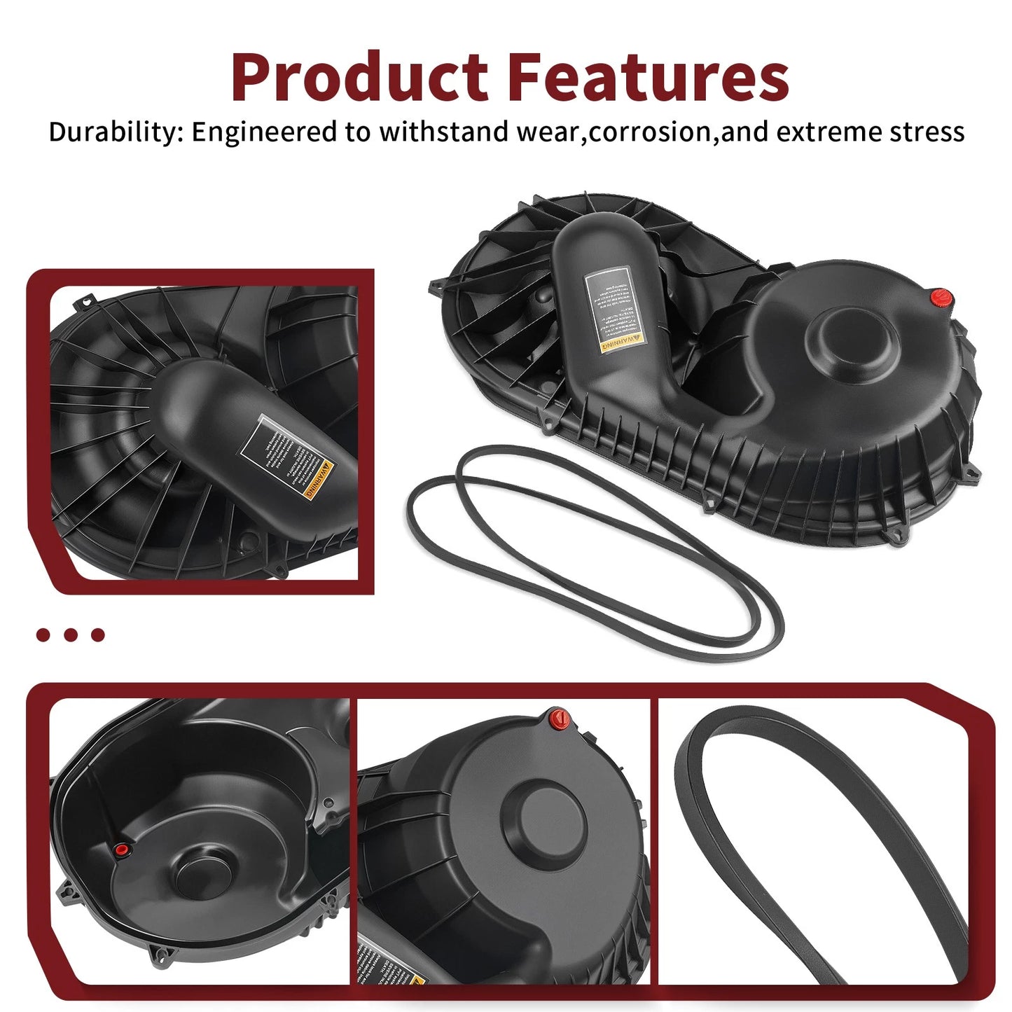 Outer Clutch Belt Cover Housing w/ Seal for Polaris Ranger 1000 Crew XP (2021–2025)