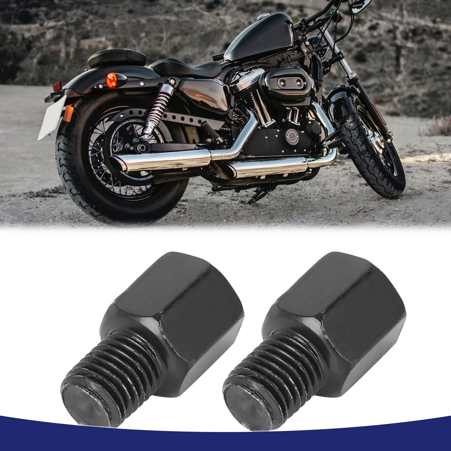 Adapter Bolt Screw / 2 x / Rearview Mirrors for Motorcycle