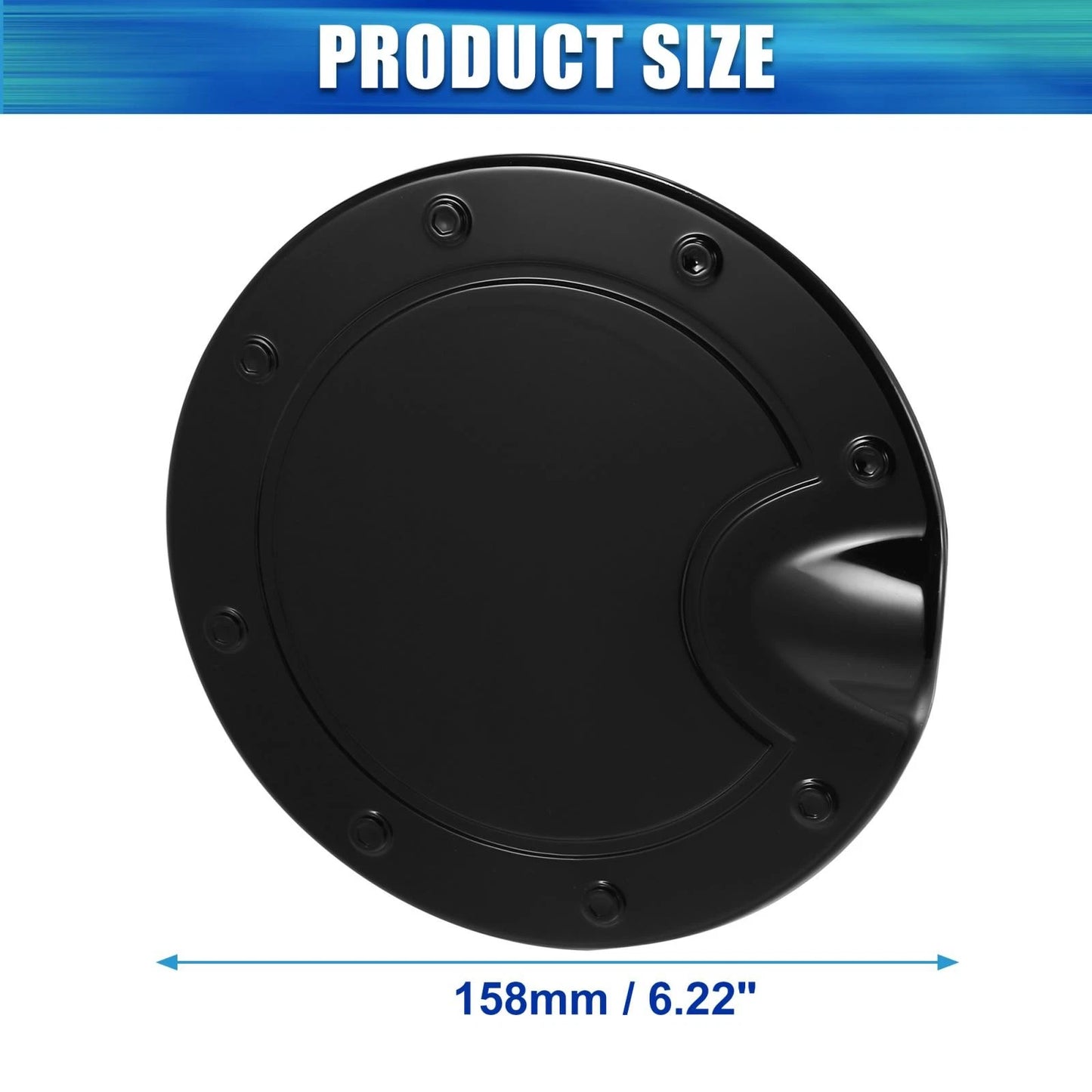 Black Fuel Tank Cover Gas Filler Cap Accessories for Dodge Ram (2010-2017)