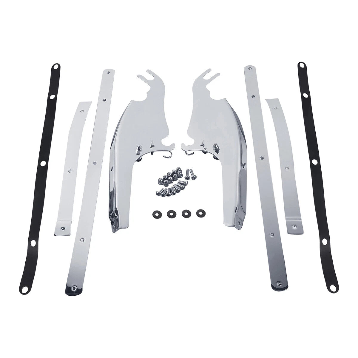 Chrome Windshield Mount Bracket for Harley Softail Fatboy Heritage (2000-2017)