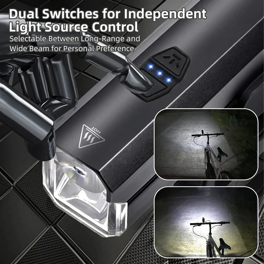 Rechargeable Front Bike Headlight Light for Cycling (Waterproof)
