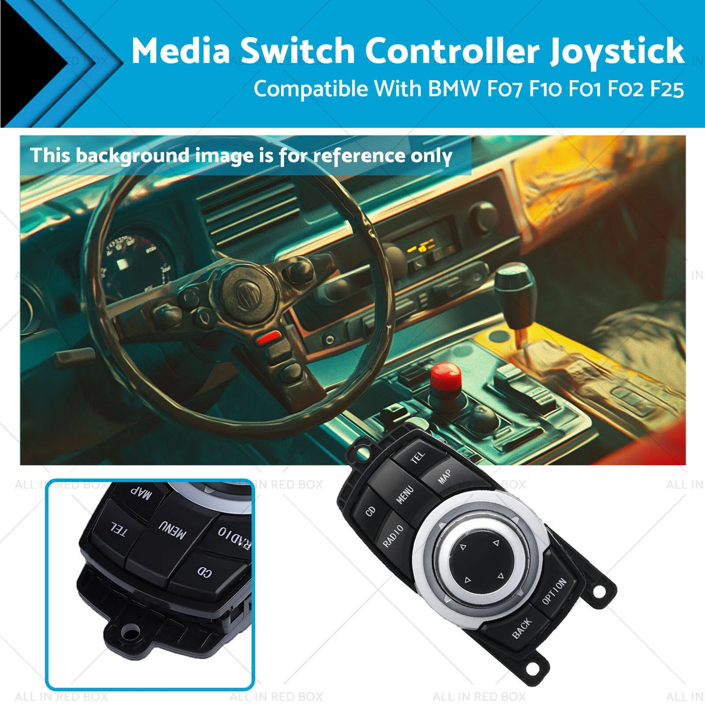 10pin Media Switch Controller Joystick for BMW F07 F10 F01 F02 F25 (2008-2017)