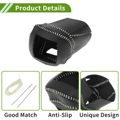 Nissan Rogue Gear Shift Knob Cover 21-24 Black Beige Faux Leather