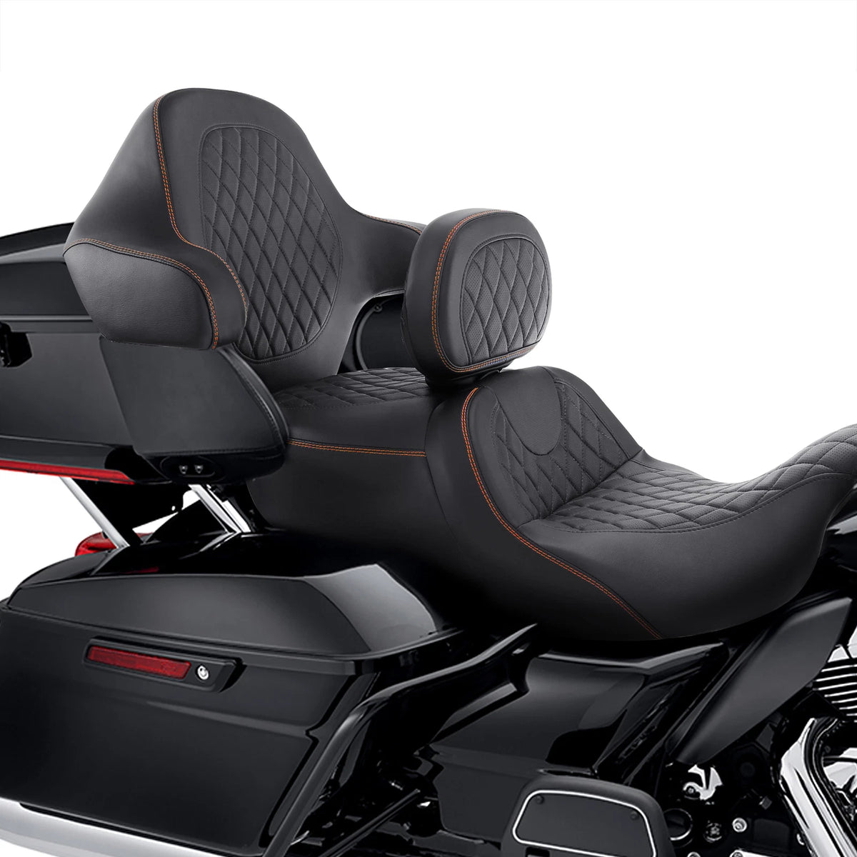 Driver Passenger Seat Backrests Pads for Harley Touring Road Glide (2014-2023)