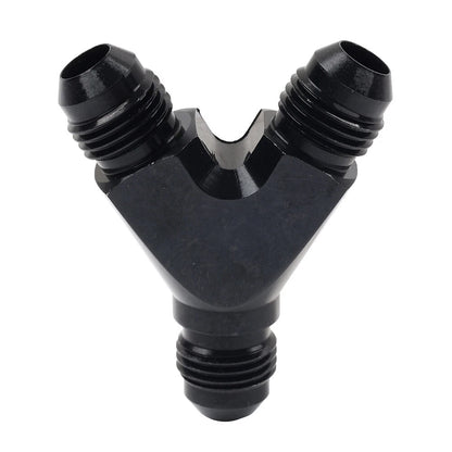 6AN AN6 Black Fuel Block Flare Union Fitting Adapter for Car