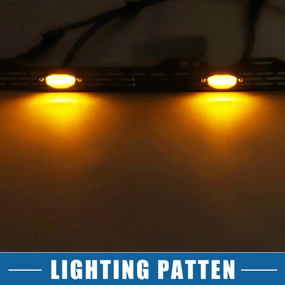 LED Grille Light with Bracket for Toyota Tundra (2014-2020) Amber Black