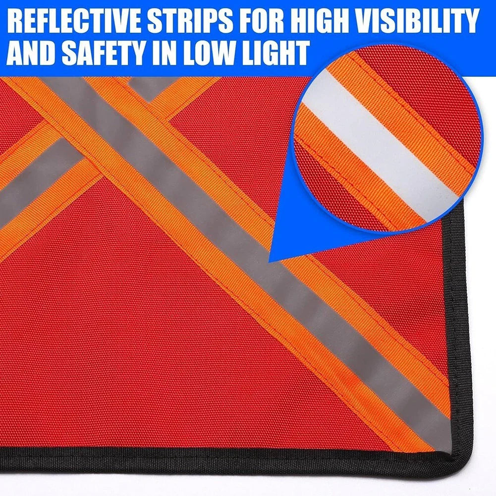 2pcs Safety Flags Reflective Strips for Boats/Kayaks/Trucks 32x32 cm