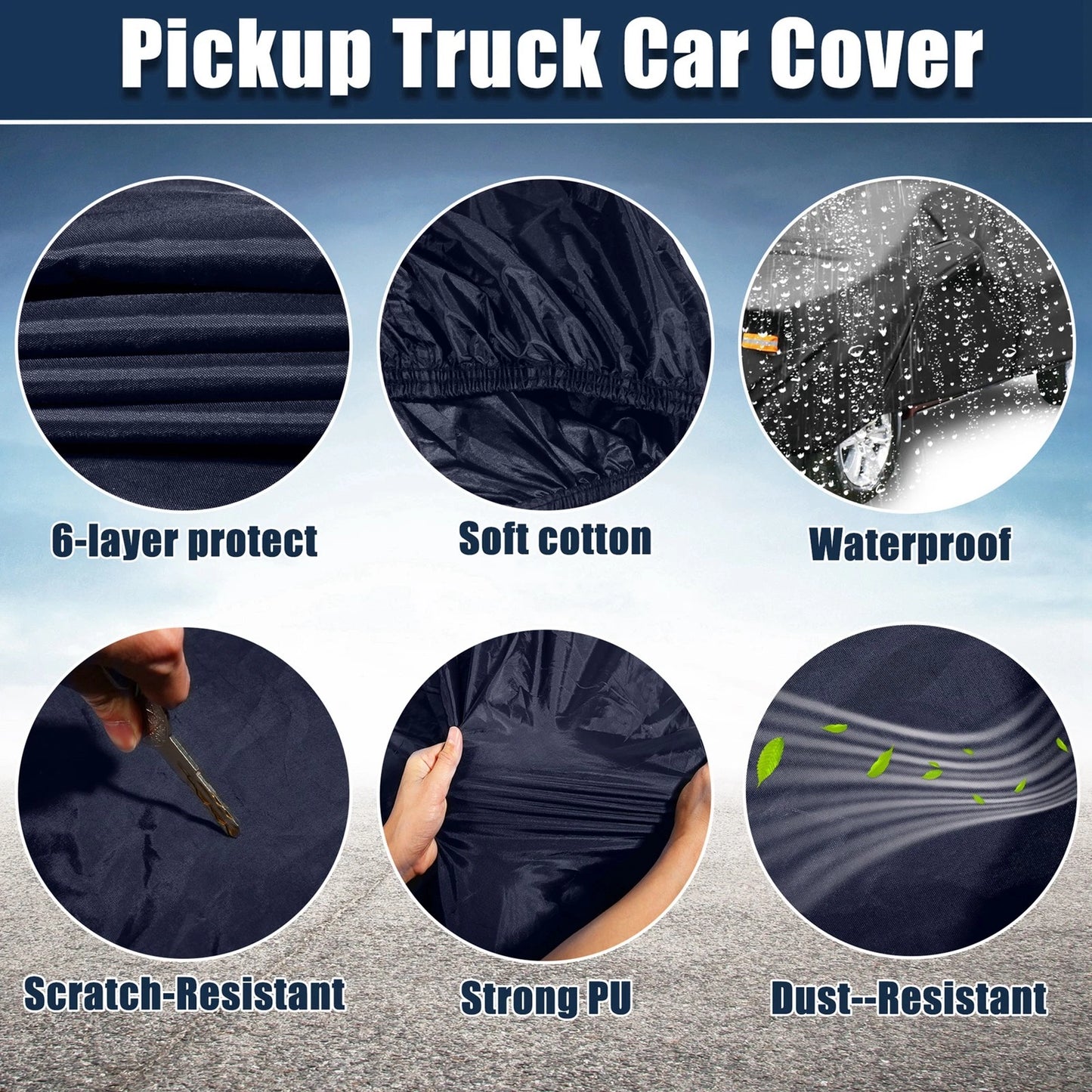 Car Cover for Chevrolet Tahoe 4-Door SUV (2007-2024) Navy Blue 190T PU