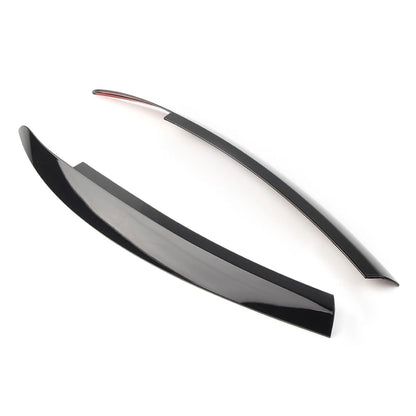 Glossy Black Headlight Eyebrow Eyelid Covers for VW Scirocco (2009-2017)