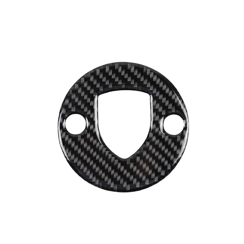 Real Carbon Fiber Steering Wheel Logo Cover Trim Fit For Porsche Macan