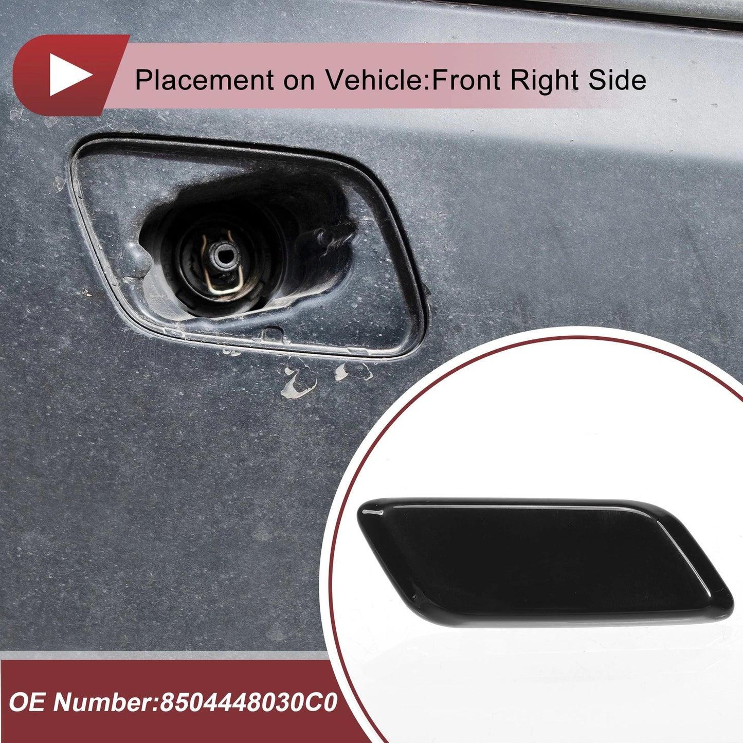 Front Right Washer Nozzle Cover for Lexus RX350 (2012-2014) - Black 1 x Cap
