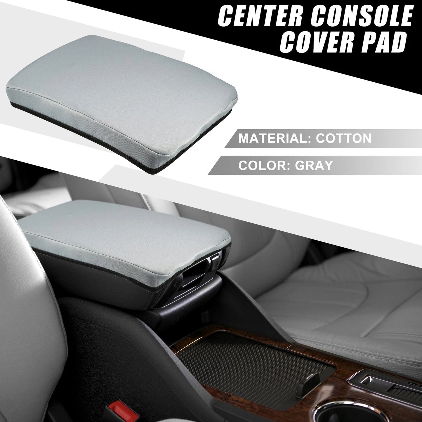 Center Console Armrest Cover for Mazda CX30 (2020-2023) Gray