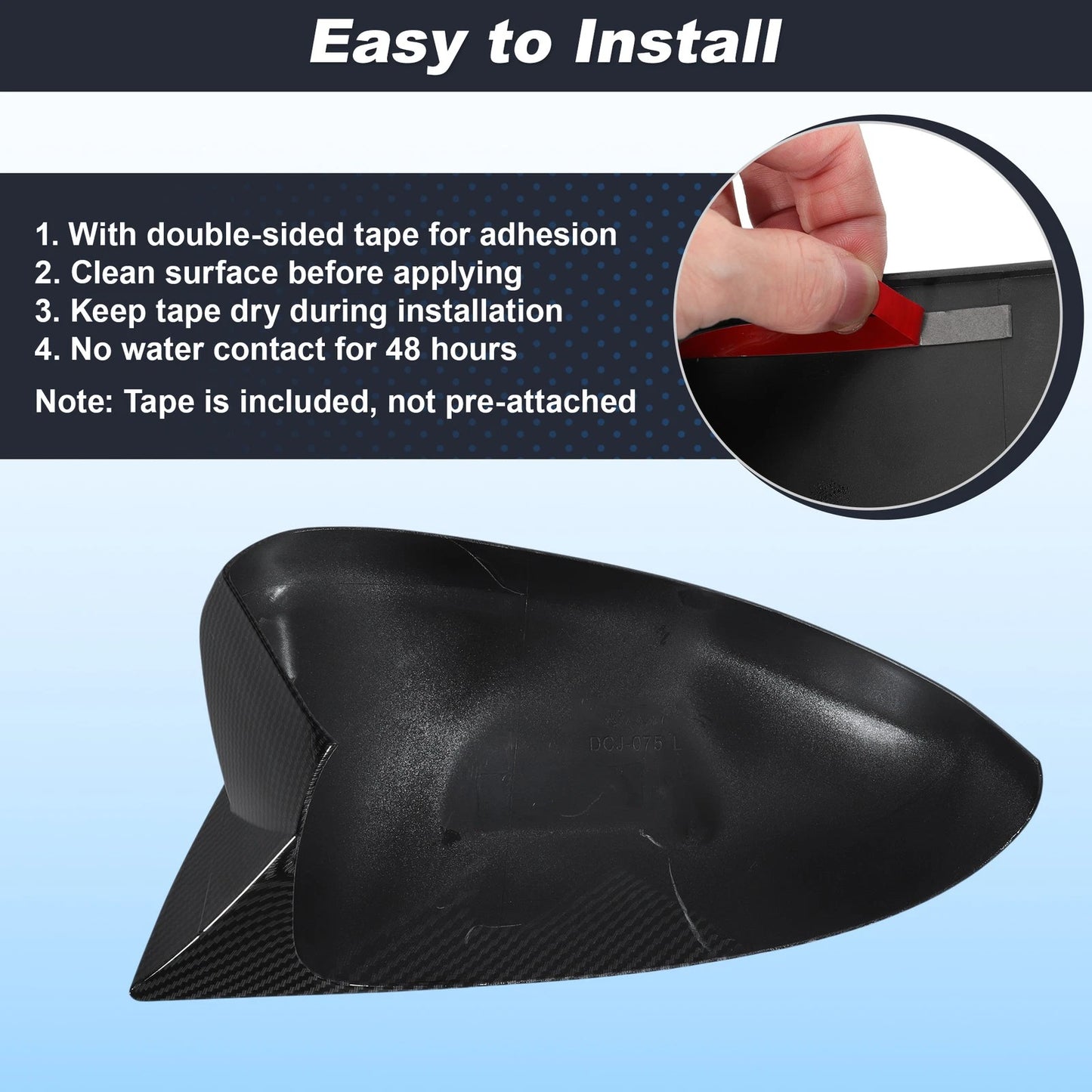 Left Right Side Rear View Mirror Cover Caps for Subaru BRZ, Toyota GR86