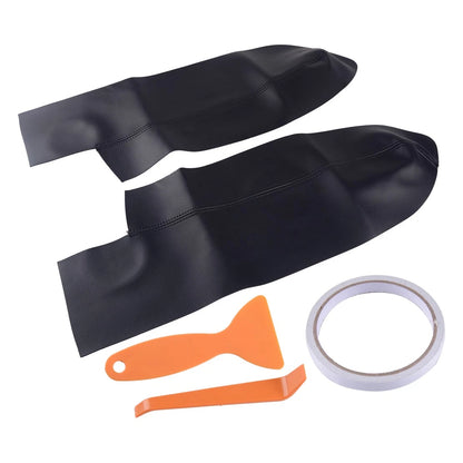 PU Leather Front Door Armrest Covers for Honda CR-V (2007-2011) Black