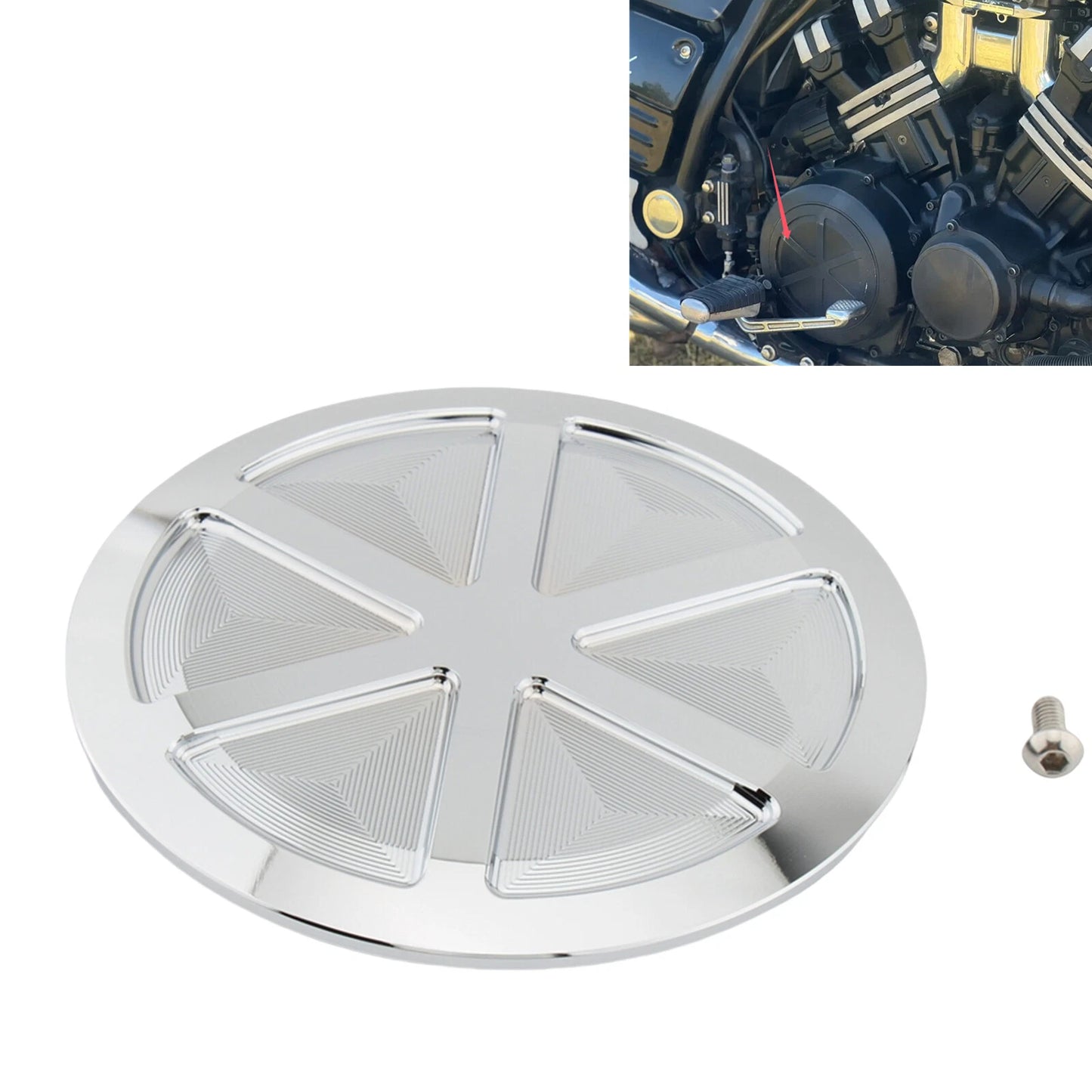 Chrome Side Engine Decorative Cover for YAMAHA Vmax 1200 (1985-2007)
