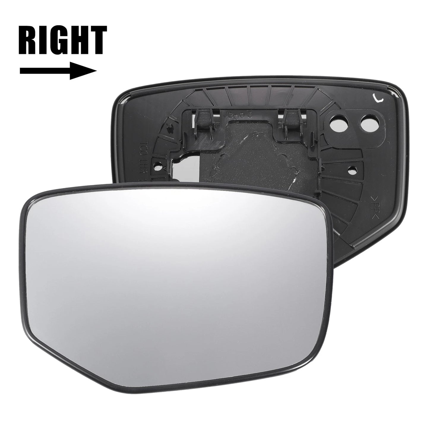 Right Side White Mirror Glass w/ Back for Honda Accord (2008-2010)