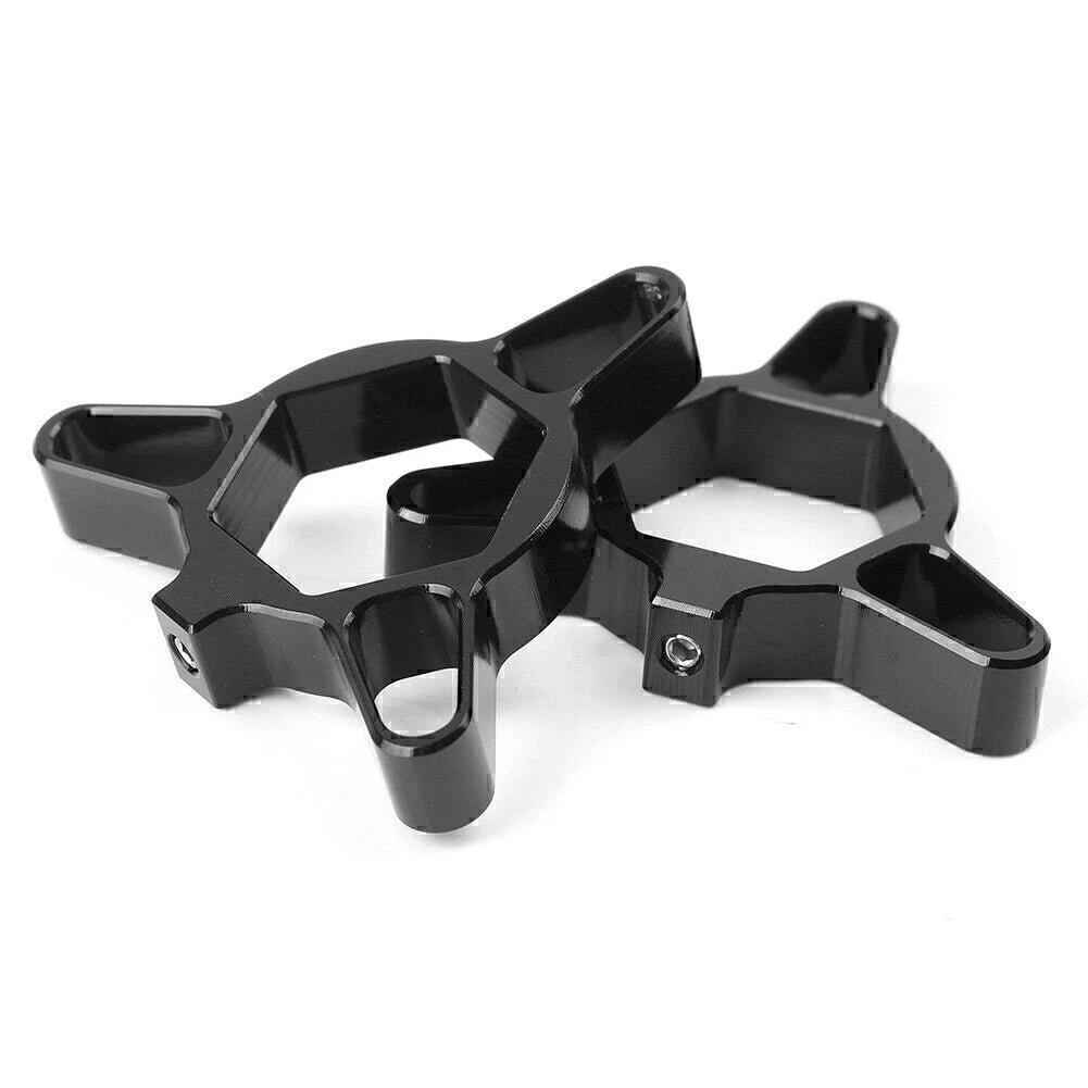 CNC 22mm Fork Preload Adjusters for Universal Motorcycles - 2 Pcs, Black