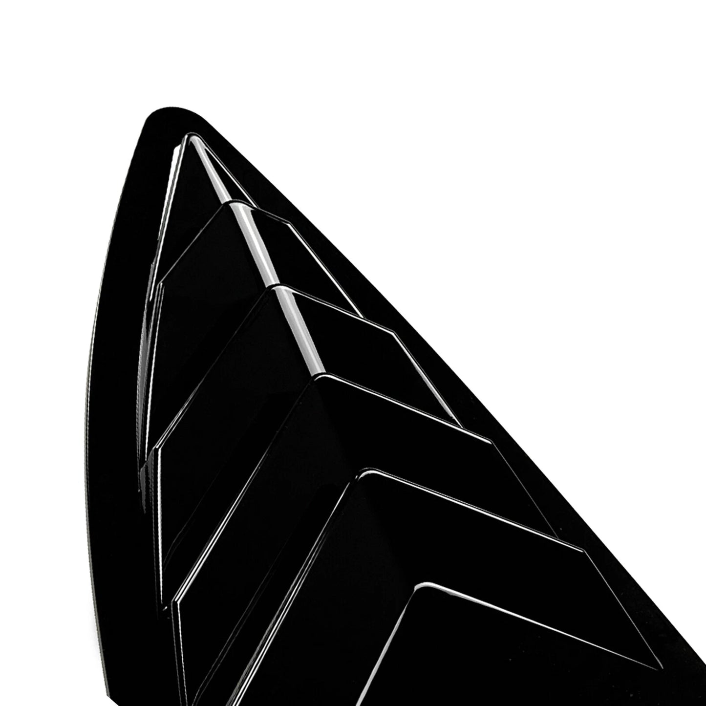 2 x Gloss Black Rear Side Window Louvers for Toyota GT86, Subaru BRZ (13-20)