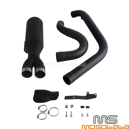 Exhaust System  Into 1 for Harley Dyna Wide Glide FXDWG, Street Bob FXDB (2006-2017)