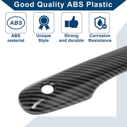 Car Door Handle Cover Trim for Toyota Camry (2018-2024) Carbon Fiber Black