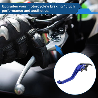 Short Brake Clutch Lever Solid Blue 1 x Pair for Yamaha YZF-R125 (2014–2020)
