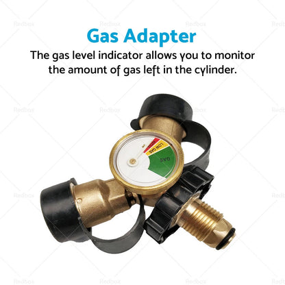 LPG Bottle Dual Outlet Adapter "Y" with Gas Level Gauge for Various Models