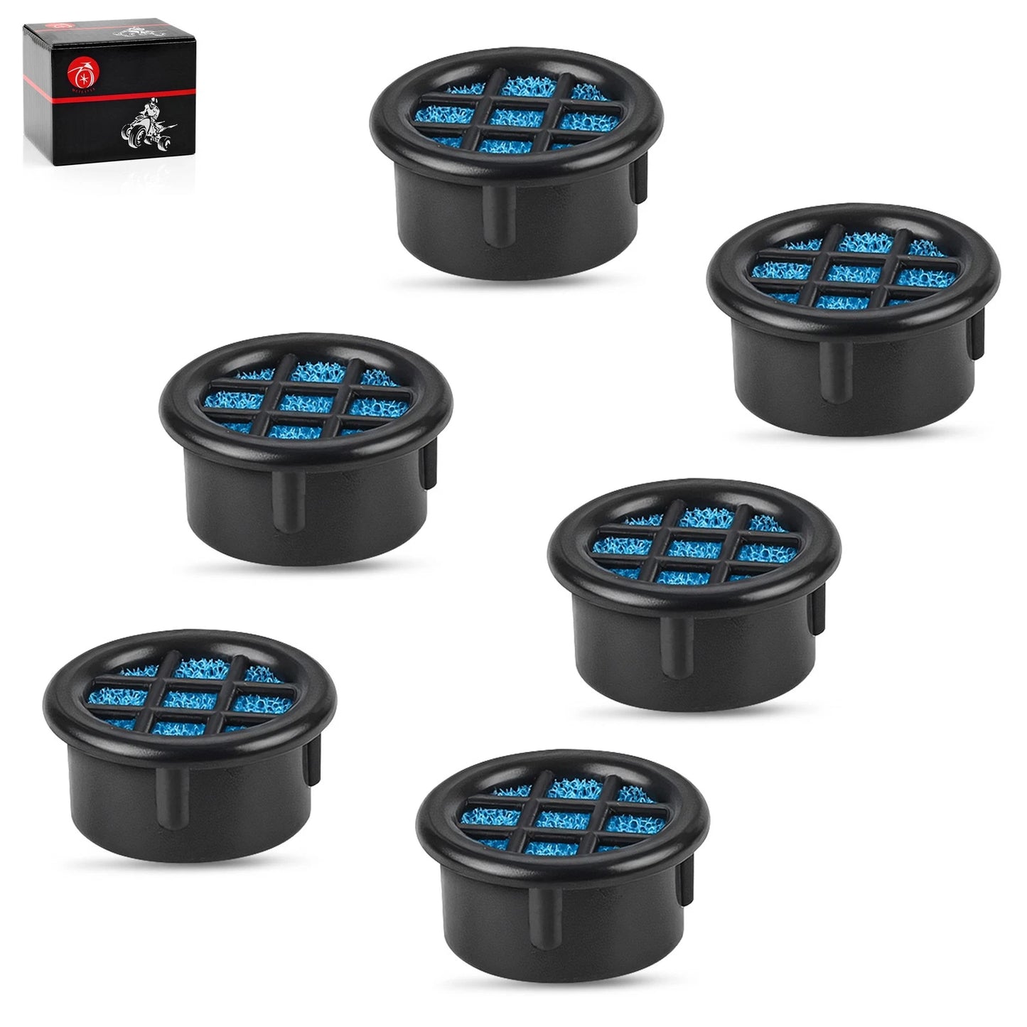 Air Box Filter Vents 6pcs for High Flow Air Filter Cover Cap ATV/UTV/Motorcycle