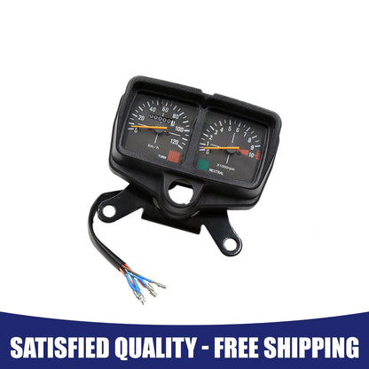1x 0-10000rpm Dual Odometer Speedometer Gauge Black for Honda CG125