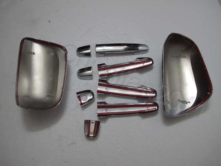 Side Mirror Door Handle Cover Trim for Toyota Yaris, Corolla, Prius (2004-2011)