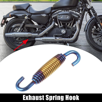 56mm Stainless Steel Multicolor Exhaust Pipe Spring Hook for Motorcycle