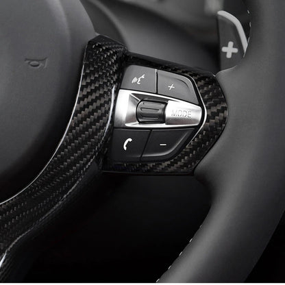Steering Wheel Cover for BMW M2 M3 M4 M5 X6 X6M Carbon Fiber Black (2014-2020)