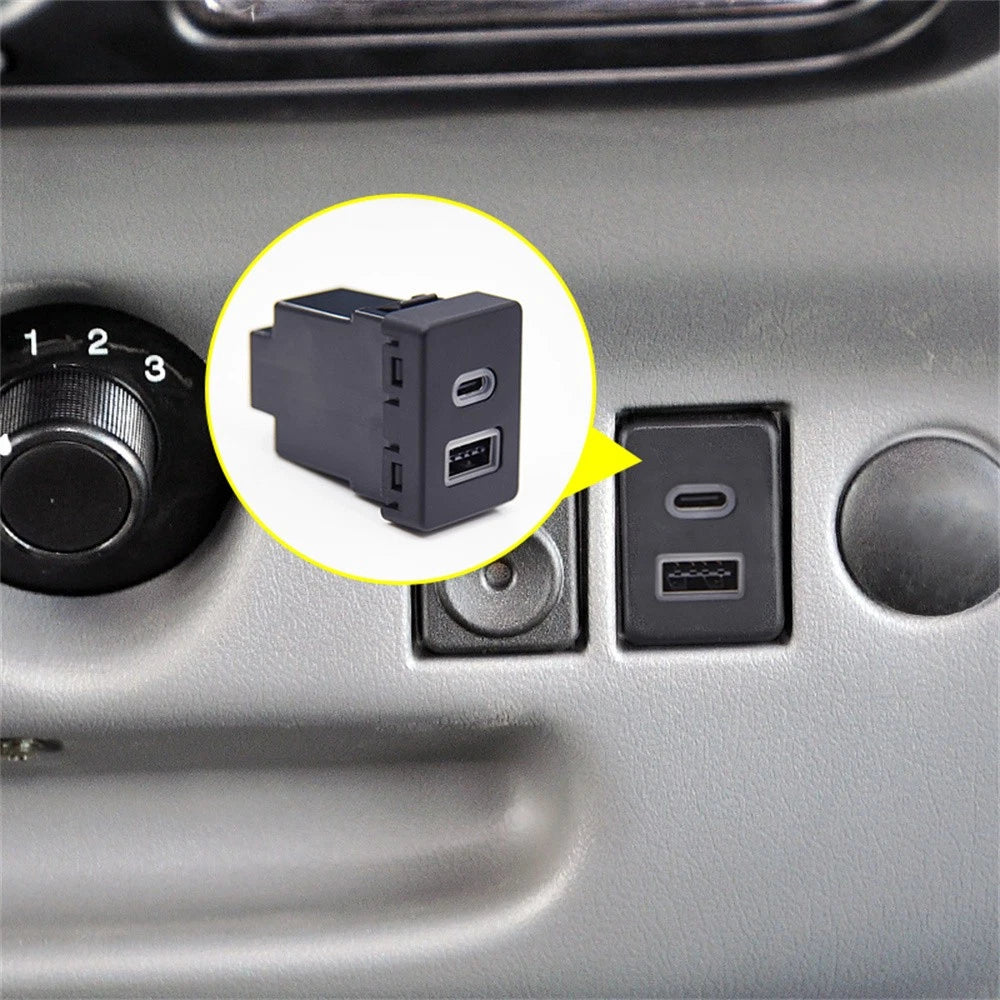 18W Type-C + QC3.0 Fast Charger for Ford Transit (2015-2023)