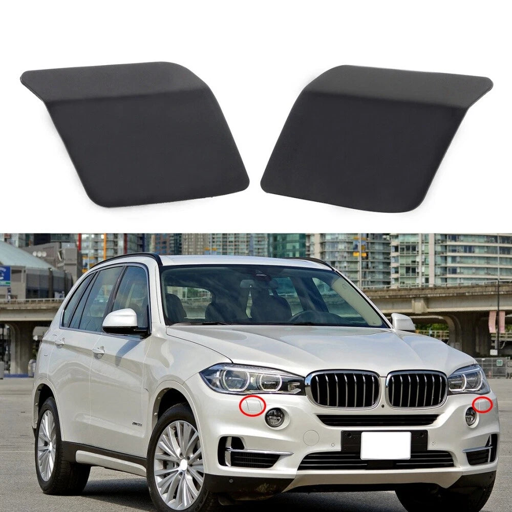 Front Bumper Headlight Washer Cover Caps for BMW X5 (2014-2018)