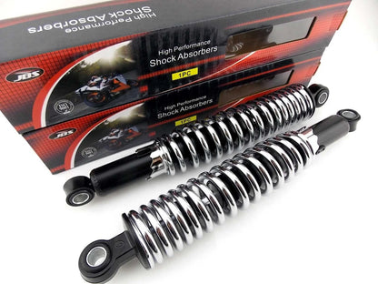 340mm Rear Shock Absorbers  JBS Black/Chrome for Norton N15 (1967-1968)