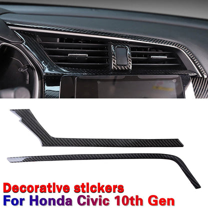 Carbon Fiber Dashboard Air Vent Cover Trim for Honda Civic (2016-2020)