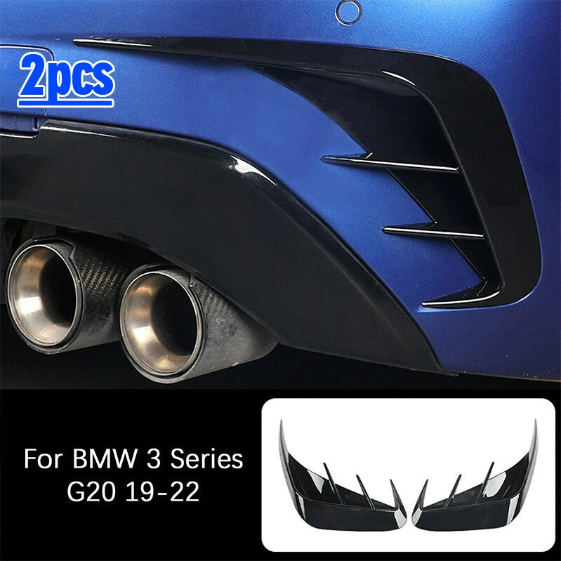 Black Rear Bumper Air Vent Trim Cover for BMW 3 Series G20 (2019–2022)