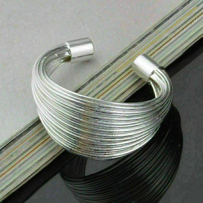 Silver Plated Fashion Rings for Jewelry Party - Size P1/2 (UK) / 8 (US)