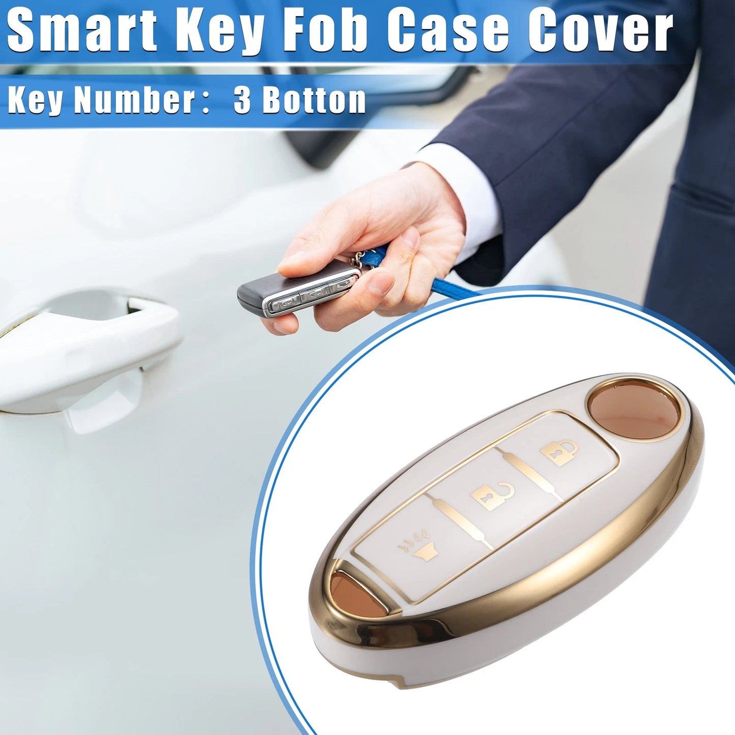3 x Keyless Key Fob Shell Cover Case for Nissan Altima Armada (2002-2023)
