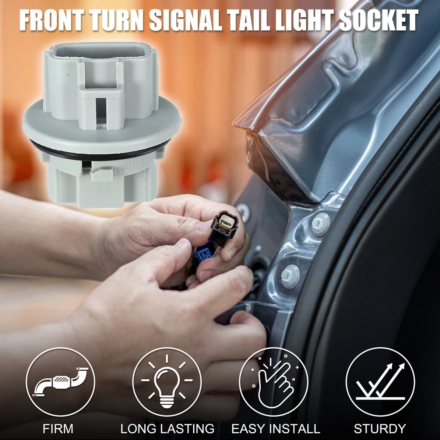 4 x Front Turn Signal Tail Light Socket for Toyota Tacoma