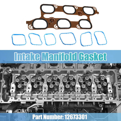 Cylinder Intake Manifold Upper Lower Gasket Set for Buick Chevy